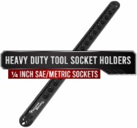 Precision Defined Aluminum Tool Socket Holder | Black, Single 1/4  x 16 Clips