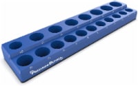 Precision Defined Magnetic Tool Socket Organizer Holder, METRIC, 19 Sockets (1/2  Drive Blue)