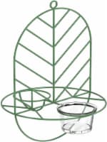 MEKKAPRO Leaf Oriole Bird Feeder, Dual Jelly Orange Feed, Fits Clementine Nectar (Leaf Green)