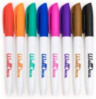 WallDeca Wet Erase Overhead Transparency Markers, Fine Point, Assorted Colors, 8-Count