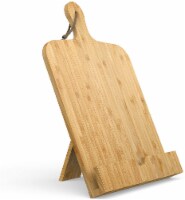 Chef Pomodoro Cookbook Recipe Stand, Fits iPad/tablets and Cookbooks, Wooden Kickstand
