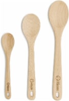 Chef Pomodoro Wooden Spoons for Cooking 3-Piece Set, Solid Beechwood | 12", 10.5", 8"