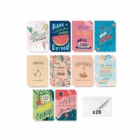 Birthday Cards Assortment, Hand-Illustrated, Envelopes Included, Bulk Variety Pack (40-Pack S