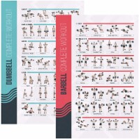 FitMate Dumbbell and Barbell Bundle Workout Exercise Poster - Workout Routine