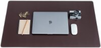 ZBRANDS // Brown Artificial Leather Desk Mat Pad Blotter Protector (36  x 20 )