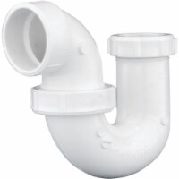 Charlotte Pipe 1-1/2 In., 1-1/4 In. White PVC P-Trap PVC 00711W 0600HA