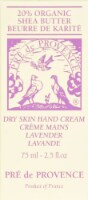 PRE De Provence Lavender Dry Skin Hand Cream Perspective: Main