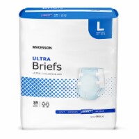 McKesson Ultra Adult Incontinence Brief L Heavy Absorbency Contoured, BRULLG, Heavy, 18 Ct