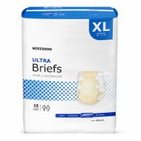 McKesson Ultra Adult Incontinence Brief XL Heavy Absorbency Contoured, BRULXL, Heavy, 15 Ct