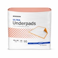 McKesson Ultra Disposable Underpad Heavy Absorbency Fluff / Polymer 30 X 36 UPHV3036 10 pads