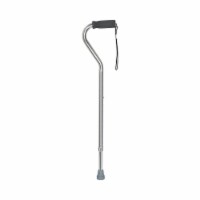McKesson Silver Aluminum Offset Handle Cane 30 to 39 Height 300 lbs. Weight Capacity