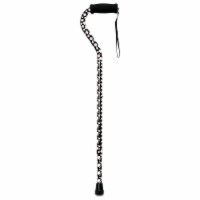 McKesson Pink Floral Aluminum Offset Handle Cane 30 to 39 Height