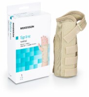 McKesson Aluminum / Cotton / Elastic Hook and Loop Wrist Brace for Left Hand 155-79-87083