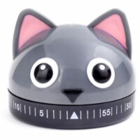 Kikkerland Kitty Cat Kitchen Timer 60 Min Cooking Count Down Clock Alarm Gift