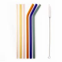 Reusable Glass Straws, Pack of 6