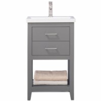 Design Element Group Cara 20  Single Sink Vanity in Gray