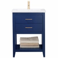 Design Element Group Cara 24  Single Sink Vanity in Blue