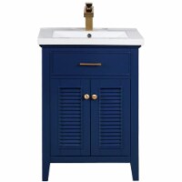Design Element Group Cameron 24  Single Sink Vanity in Blue