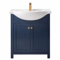 Design Element Marian 30  Single Sink Vanity In Blue