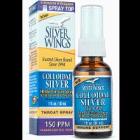 Natural Path Silver Wings Colloidal Silver Herbal Tincture Spray - Throat Spray 150 ppm 1 fl Perspective: Main