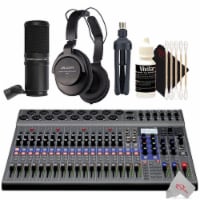 Zoom Livetrak L-20 Digital Mixer Multitrack Recorder + Mic Accessory Bundle