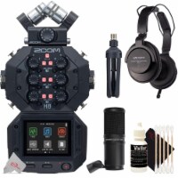 Zoom H8 8-input 12-track Digital Handy Audio Recorder + Zdm-1 Podcast Mic Bundle