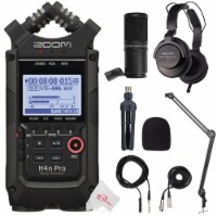 Zoom H4n Pro 4-input 4-track Digital Recorder + Mic Accessory Bundle + Bracket