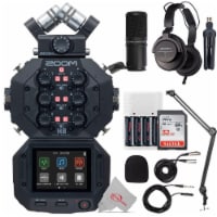 Zoom H8 8-input 12-track Digital Recorder + Podcast Accessory Bundle