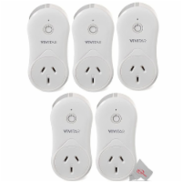 5x Vivitar Smart Home Wi-Fi Outlet + USB Port - No Hub Required