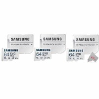 Samsung 64GB EVO Plus UHS-I microSDXC Memory Card with SD Adapter - 3 Pack