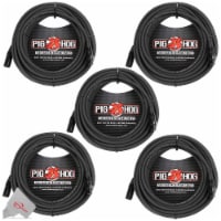 Pig Hog 8mm XLR Microphone Cable Male to Female 50 Ft Premium Mic Cable x5