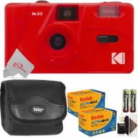 Kodak Vintage Retro M35 35mm Reusable Film Camera Flame Scarlet Red + Top Kit
