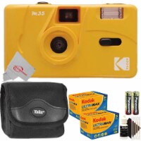 Kodak Vintage Retro M35 35mm Reusable Film Camera Yellow + Top Kit