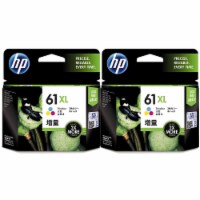 2x HP 61XL High Yield Tri-color Original Ink Cartridge 660 Pages