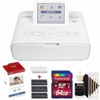 Canon Selphy CP1300 Compact Photo Printer White + KP-108IN 4x6 Paper Set Bundle