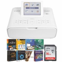 Canon Selphy CP1300 Compact Photo Printer White + Memory Card + Software Bundle