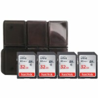 4x SanDisk 32GB SDHC Ultra 80MB/s Memory Card with Memory Card Holder