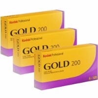 3x Kodak Professional Gold 200 Color Negative Film - 120 Roll Film, 5-Pack