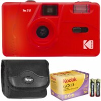 KodakM35 35mm Film Camera (Flame Scarlet Red) with GOLD 200 Color Film & More