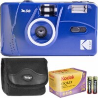 Kodak M38 35mm Film Camera (Classic Blue) with GOLD 200 Color Film & More
