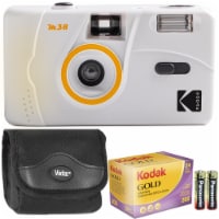 Kodak M38 35mm Film Camera (Clouds White) with GOLD 200 Color Film & More