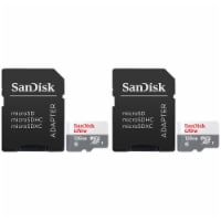 2 Units SanDisk  128GB Ultra UHS-I microSDHC Memory Card with SD Adapter