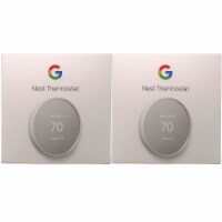 2 Units Google Nest Smart Programmable Wifi Thermostat for Home - Snow