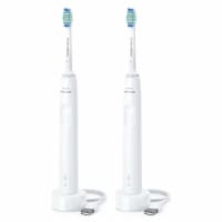 2x Philips Sonicare 3100 Rechargeable Electric Toothbrush, White HX3681/03