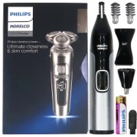 Philips Nirelco's Best Ultimate Comfort Shaver S9000 Prestige + Nose Trimmer Kit