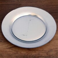 Red Pomegranate 0981-2 Gilt Premiere Gilded Dinner Plate, Silver