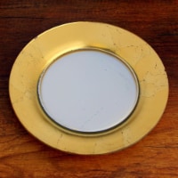 Red Pomegranate 0982-1 Gilt Eclipse Salad Plate, Silver & Gold