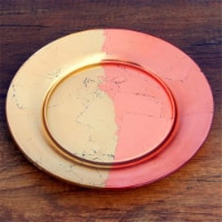 Red Pomegranate 0985-6 Gilt Edge Dinner Plate, Gold & Rose