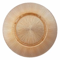 Red Pomegranate Collection 4694-4 13 in. Ritz Glitter Blush Charger Plates - Set of 4