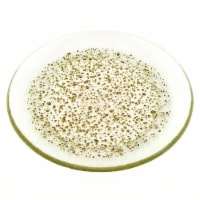 Red Pomegranate Collection 4961-1 8.5 in. Isla Salad Plates, Clear & Gold - Set of 4